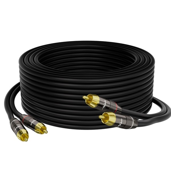 RCA Cable 20 FT, 2RCA to 2RCA Stereo Audio Cable,