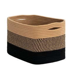 Decorative Woven Rope Basket Storage Basket Rectangular Shelf Storage Basket