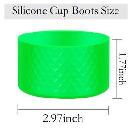 CYADCI Silicone Bottom Boot for 12-24 0Z Bottles,Cup Boot Fits a Variety of Tumblers or Water Bottles with a Base Diameter of 2.95-3.07 Inches.(Green)