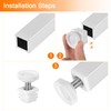 QUARKZMAN Furniture Leveling Feet, 8 Sets 20x20mm - Square Adjustable