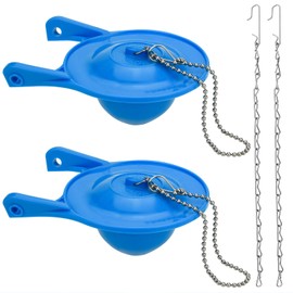 Gerber Toilet Flapper Replacement, 2 Pack 3 inch Toilet Stopper Kit for Gerber 99-788 with 2 Toilet Handle Chains Fits 3 inch Toilet Flush Valve, Water Saving, Easy to Install