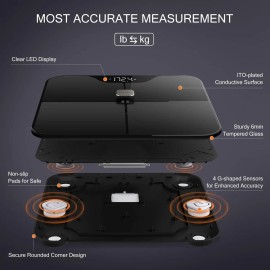 Báscula Digital De Baño Analizador De Salud Bluetooth Color