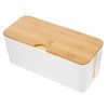 CIYODO Cable Management Box Bamboo Lid Cord Organizer for Desk