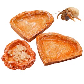3 Pack Resin Reptile Dish for Food and Water, Hermit Crab Accessories, Hermit Crab Supplies, Hermit Crab Water Bowl, Habitat Accessories for Hermit Crab, Bearded Dragon, Gecko, Tortoise