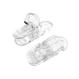 One Touch Clip, 0.2 inch (5 mm), Fish Clip, Clear (Set of 6)
