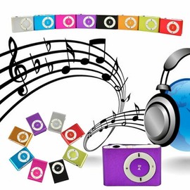 Mini Clip-on MP3 Player with Micro TF/SD Slot Portable WITH ACCESSORIES NEW