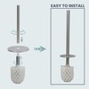 Escenzy Modern Toilet Brush and Holder Set Mosaic Glass |
