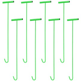 Zonon 4 Pack 31" Green Fifth Wheel Puller 5th Wheel Pin Puller for Semi Truck Cotter Spring Pulling Tool Solid Steel Dock Hooks Portable Type Lifting J Hook for Pulling Storm Drain Manhole Covers