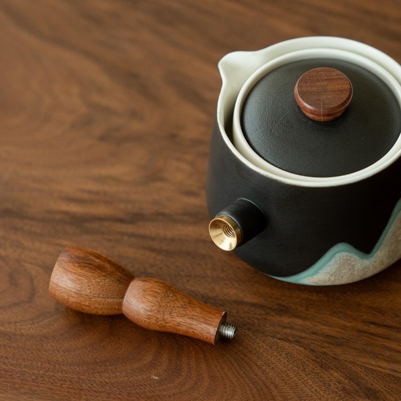 Gongfu Tea Set Travel Tea Set with Case 360 Rotating