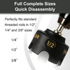 Alloy Threaded Rod Nut Runner with 4 Replacement Heads，Fast Nut