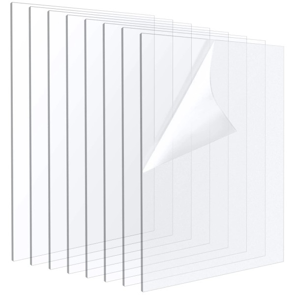 Pingeui 8 Pcs 12 X 12 X 1/4 Inch Clear