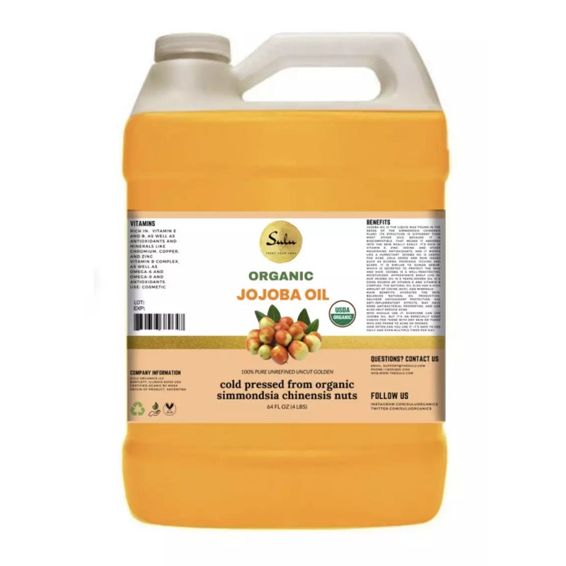 SULU ORGANIC UNREFINED 100% PURE JOJOBA OIL COLD PRESSED OIL