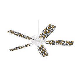 Locknodes 04 Orange - Ceiling Fan Skin Kit fits most 42 inch fans (FAN and BLADES SOLD SEPARATELY)