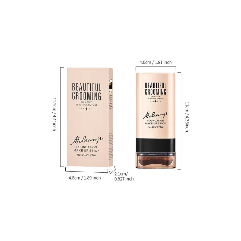 Base En Barra Corrector Facial Doble Punta Con Brocha 20g