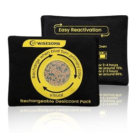 500g Reusable Molecular Sieve Desiccant Packs – Rechargeable Dehumidifier with Color Indicator for Storage, Gun Safes, Electronics, 3D Printing Filaments, Closets, Cars [2 Pack]