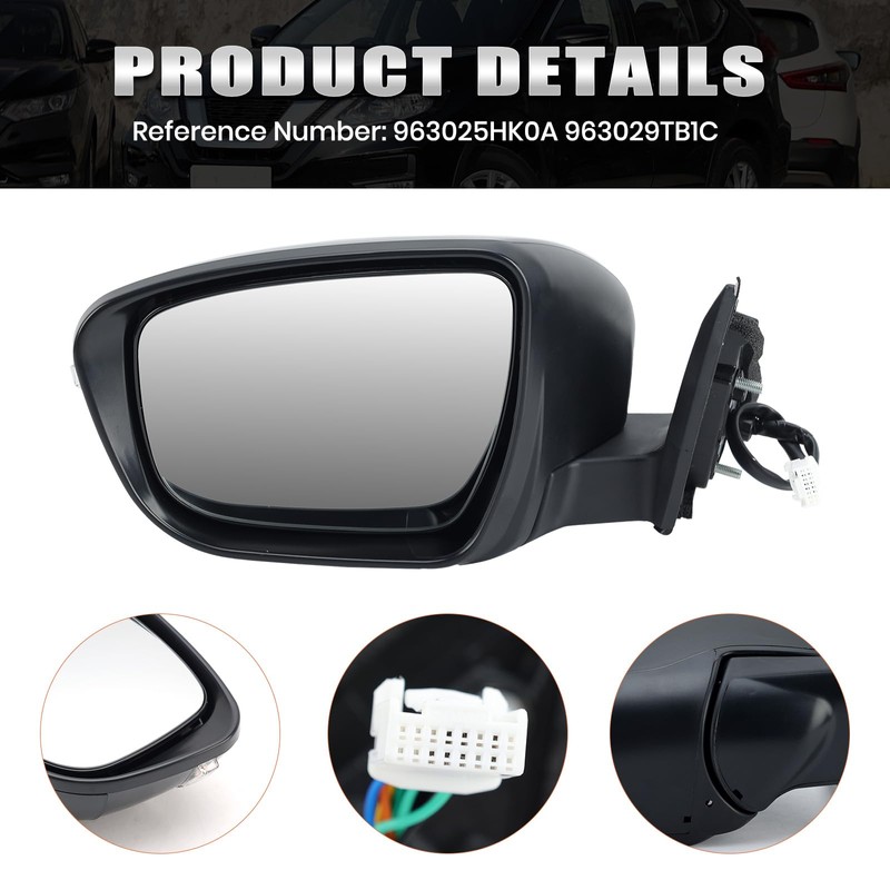 Left Driver Side Mirror Compatible with Nissan Rogue 2014-2021 with
