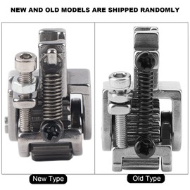 Oumefar Adjustable Presser Foot with Wheels Sewing Machine Roller Foot for Leather Thick Cloth Fabric (Stainless steel) Presserfoot