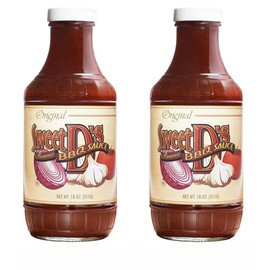 Sweet D's Original Barbecue BBQ Sauce 2 pack18oz Bottles - No MSG, All Natural, Gluten Free Sauce, All Natural, Healthy Alternative, No Added Perservatives