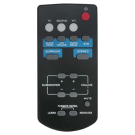FSR60 WY57800 Replaced Remote fit for Yamaha Soundbar Front Surround System ATS-1010 ATS1010 YAS-201 YAS-101 YAS-101BL YAS101 YAS101BL YFSR60 ATS-201 YAS-201BL YAS-CU201 WY57800 FSR62 ZC94940 FSR62