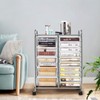 15 Drawer Rolling Storage Cart, Mobile Utility Cart with Lockable