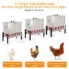 100LB Automatic Chicken Feeder with Cover, Large Capacity Metal Chicken