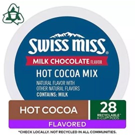 Swiss Miss Milk Chocolate Hot Cocoa Keurig Single-Serve K Cup Pods, 28 Count