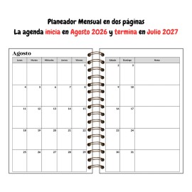 Agenda Escolar Diaria 2026 -2027 Personalizada Pasta Dura 39