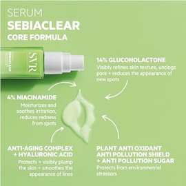 SVR Sebiaclear Sérum Antiimperfecciones y Antiedad para Piel con Tendencia al Acné | Reduce Granitos, Poros y Marcas | Con Niacinamida, Retinoid Like 