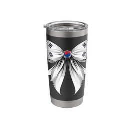South Korea Flag South Korean Pride Coquette Ribbon Stainless Steel Insulated Tumbler