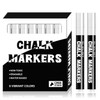 SILENART Chalk Markers - Vibrant 8 Pack - White Dry
