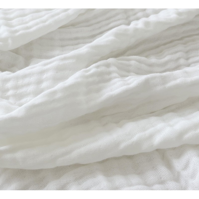DerF HOME Muslin Blanket White 150 x 200 cm -