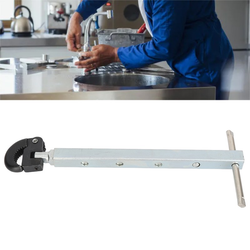 Telescoping Basin Wrench Stainless Steel Multifunctional Jaw Plumber Wrench for