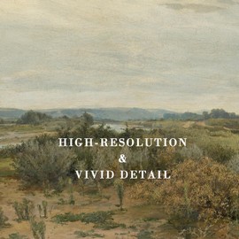 Kizbok Vintage Landscape Wall Art Decor, Farmhouse Decor Spring Scenery Canvas Painting, Rustic Country Wall Decor for Cozy Bedroom Decor, Muted Vintage Landscape Art Pictures, Bathroom Decor Wall Art(8" x 10"-UNFRAMED)