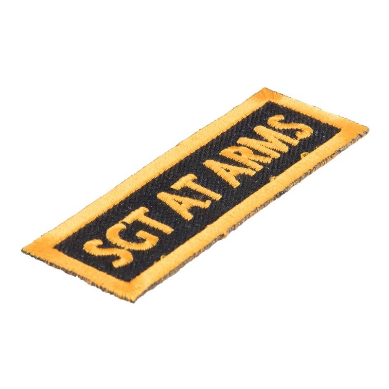 Sgt At Arms Yellow Patch, Club Rank Patches