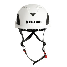 Fusion Climb Meka II Climbing and Zipline Safety Helmet - White, 6.25-Inch H x 10.3-Inch L x 8.25-Inch W