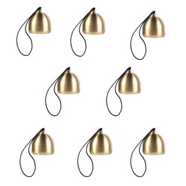 8Pcs Small Vintage Rustic Bells Brass Mini Bell Fengshui Bell Decorative Bell Ornament for Wind Chimes, Dog Cat Training, Party Festival Decoration
