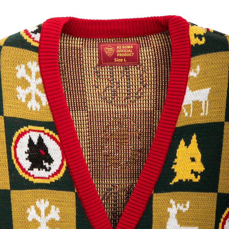 AS Roma Christmas Cardigan Sweater Cardigan Unisex – Adult Green
