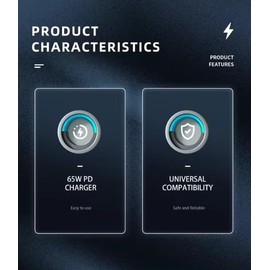 USB C Charge 65W Fast Charger Plug 3 Ports GaN Charger Foldable Travel Charger Laptop Charger Compatible With Lenovo Tab K10 Tab P12 Pro Tab P11 5G Tab P11 Pro Tab P11 Tab M10 Plus