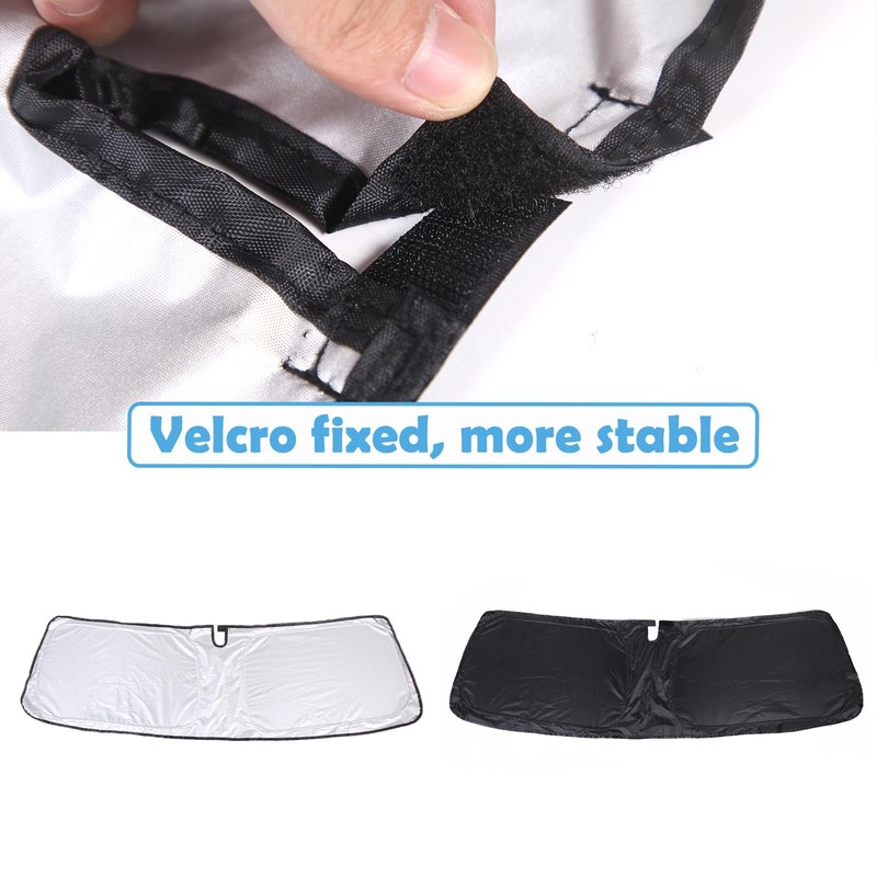 Car Windshield Sun Shade with Storage Pouch Compatible with Toyota