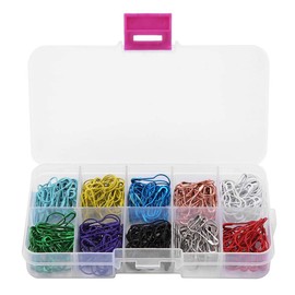 300Pcs Multi Colored Safety Pins Bulb Safety Pins Pear Shaped Pins Gourd Pins Knitting Stitch Markers Sewing Making with Storage Box