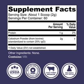 Left Coast Performance Colostrum Powder – USA Sourced Bovine Colostrum For Humans for Immune Support, Gut Health, Muscle Recovery - Single Ingredient, No Additives, Grass Fed, Non-GMO Colostrum Supplement For Women And Men