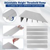 4" Rise Threshold Ramps for Doorways, Adjustable Aluminum Threshold for