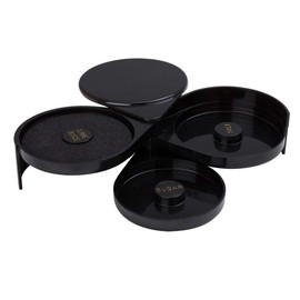 Glass Rimmer 3 Tier Black