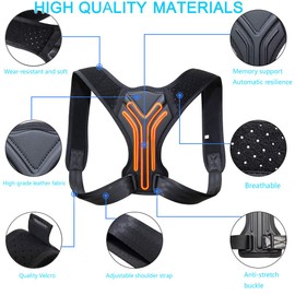 MOLIWEN Posture Corrector Back Support, Straight Back Brace, Adjustable, Posture Corrector Posture, Correction Shoulder Back Posture for Men and Women