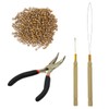 Hair Extensions Tool Kit Black Hair Pliers Pulling Hook Bead