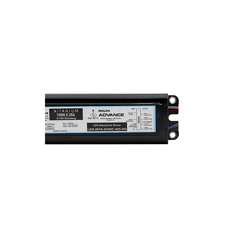 Advance LED-INTA-0350C-425-DO LED Driver, 0-10V Dimming, 120-277V:in, 150W, 120-425Vdc