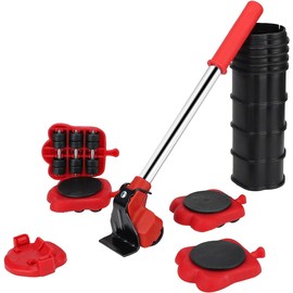 Heavy Duty Furniture Lifter 4 Appliance Roller Sliders Load Capacity Wheels + Adjustable Height Lifting Tool Lever Suitable for Safe and Easy Moving of Couches Sofas Refrigerators + More