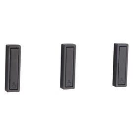 BGL Set of 3 Black Heavy Duty Space Saving Metal Hooks with Hidden Square Design Ideal for Jackets, Towels and Bags for Bathroom, Kitchen and Hallway