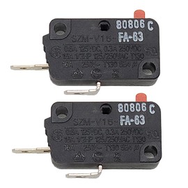 [SZM-V16-FA-63 Switch OEM Mania] SZM-V16-FA-63 2-Pack New OEM Produced for LG GE Starion Microwave Oven Door Micro Switch Replacement Part
