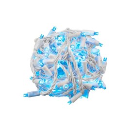 Novelty Lights 100 Commercial LED Christmas Lights (Teal), 34 Feet w/ 4" Bulb Spacing, 5mm Bulbs, UL Listed,WhiteWire String Lights